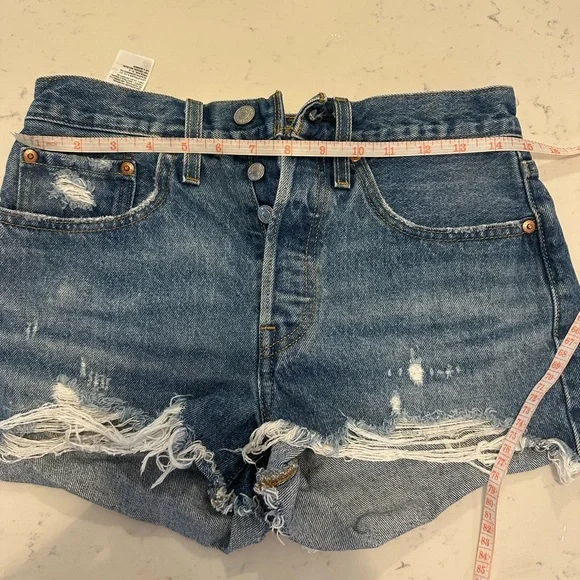 Levi's 501 High Rise Denim Shorts - Picture 4 of 6